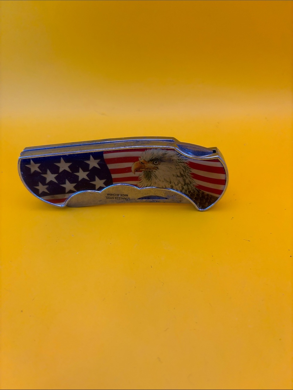 American Flag Eagle Folding Pocket Knife
